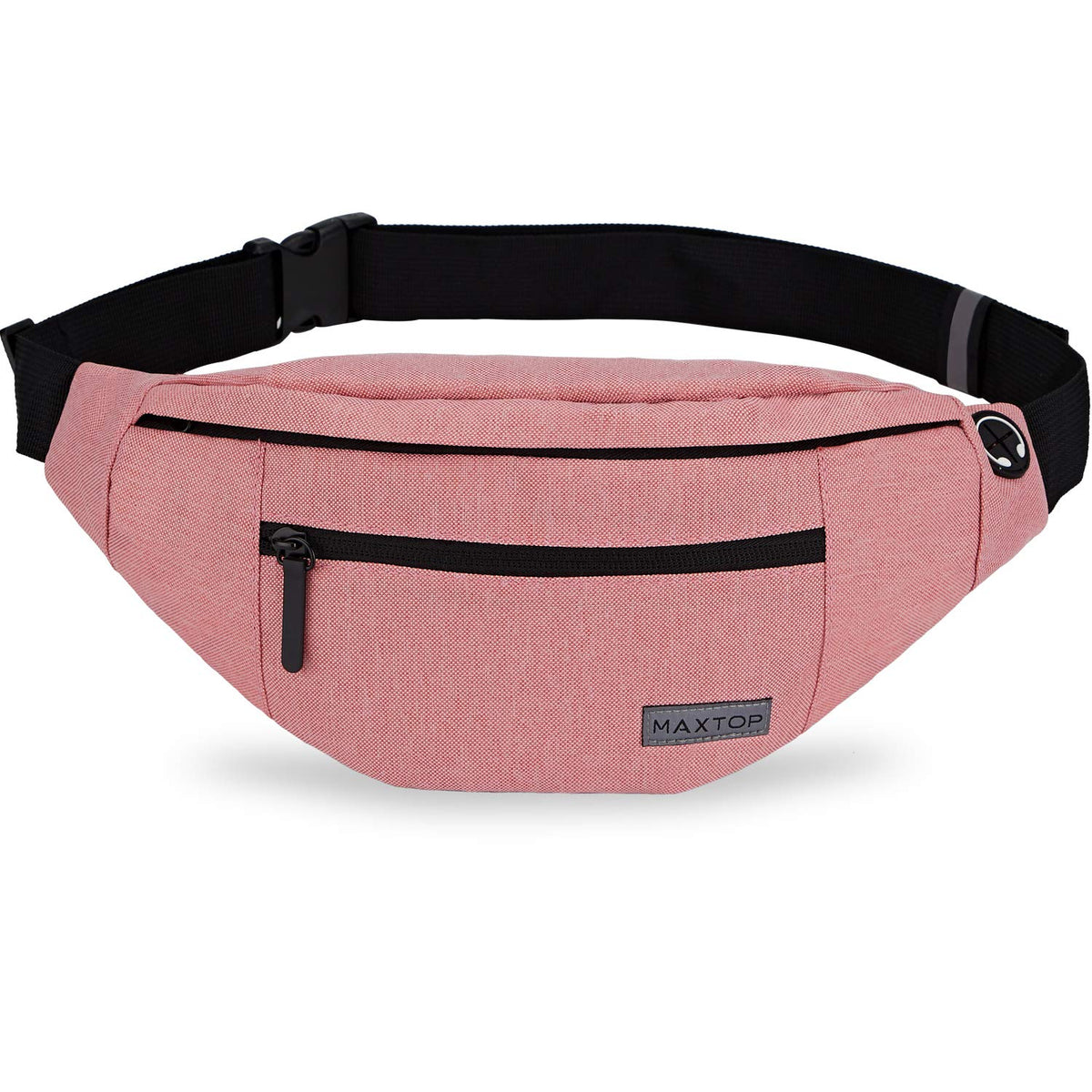 MAXTOP Unisex Large Crossbody Fanny Pack with 4 Zipper Pockets