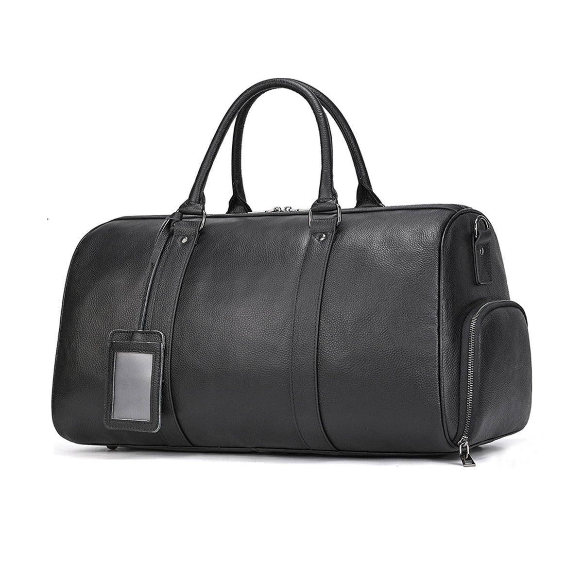 Men's Genuine Leather Weekender Travel Bag with Multi Compartments