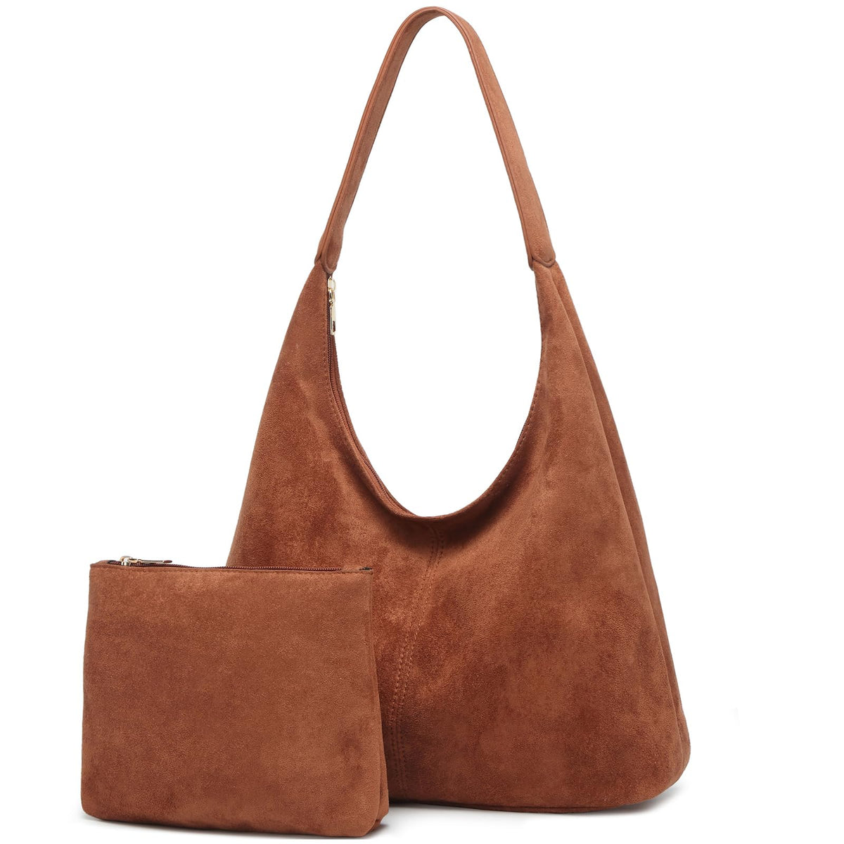 Women's Slouchy Suede Crescent Hobo Shoulder Bag