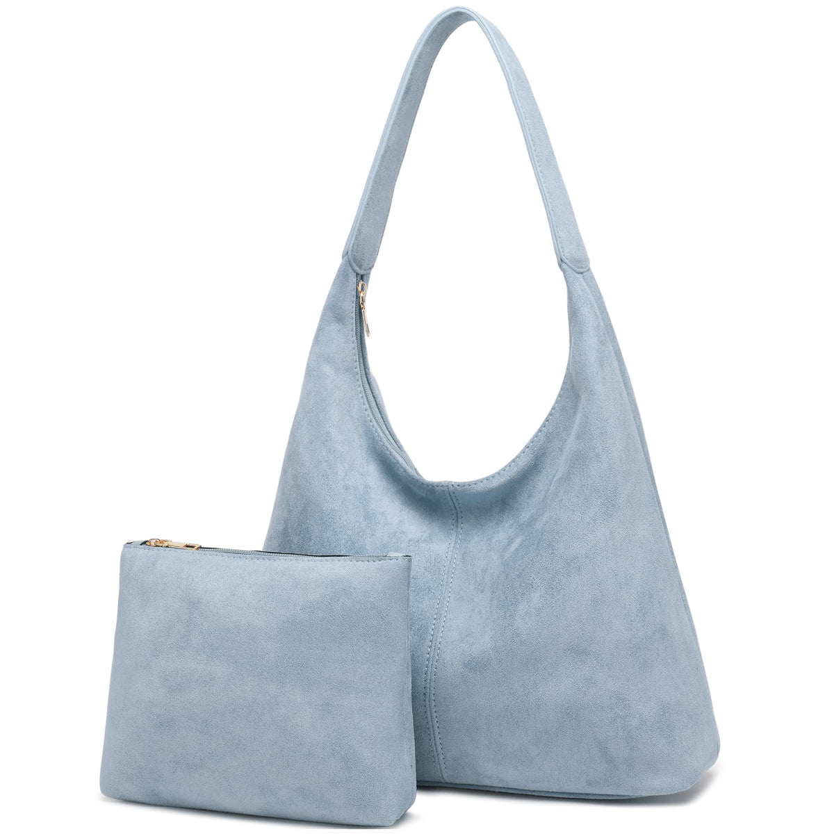 Women's Slouchy Suede Crescent Hobo Shoulder Bag