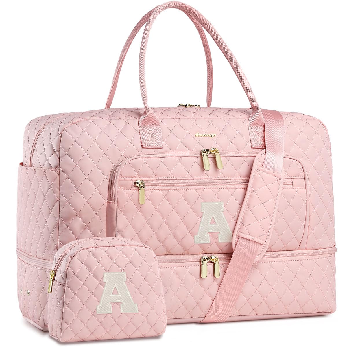 Women's Large Weekender Travel Duffle Bag with Wet Pocket