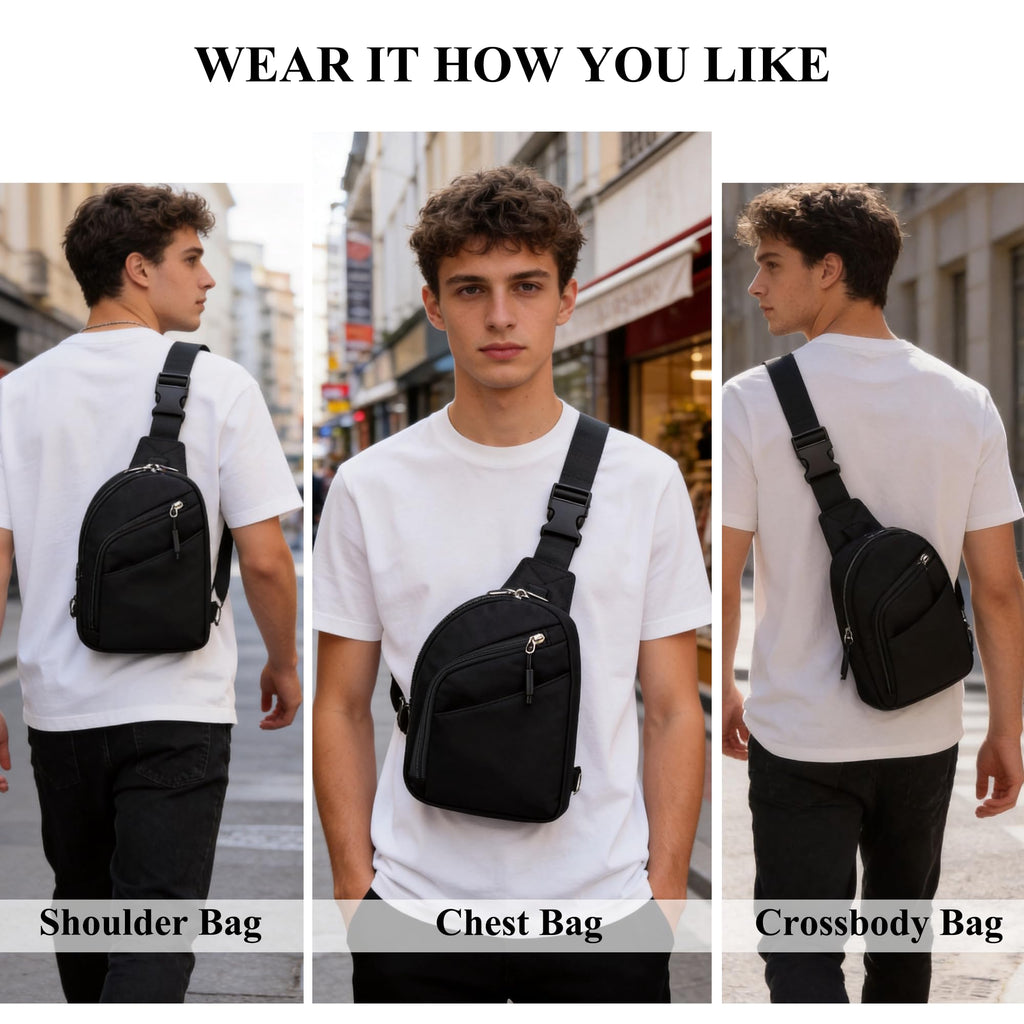BIRDDIE Unisex Anti-Theft RFID Crossbody Sling Bag