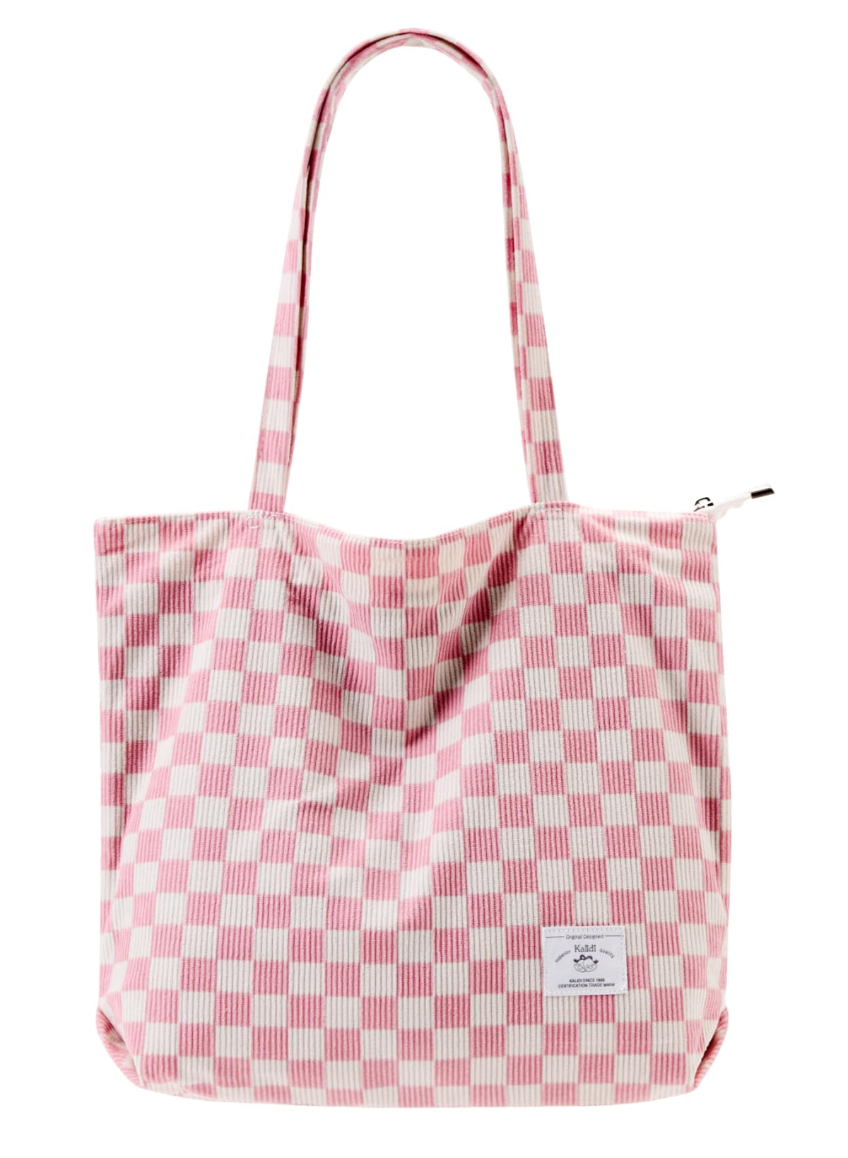 KALIDI Women's Large Corduroy Zipper Tote Shoulder Bag