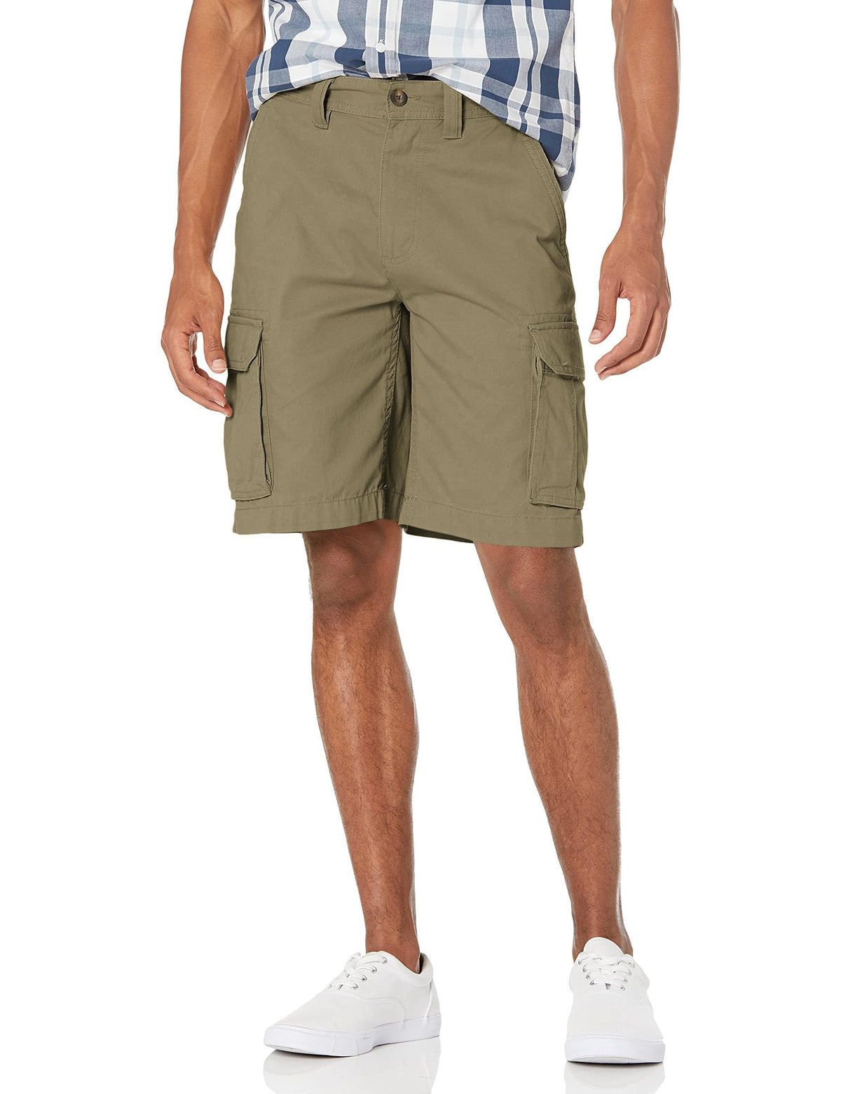 Essentials Men's 10-Inch Cotton Twill Cargo Shorts
