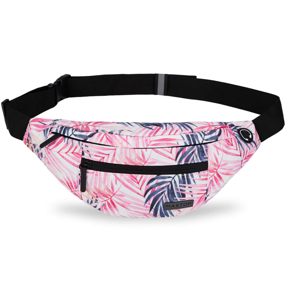 MAXTOP Unisex Large Crossbody Fanny Pack with 4 Zipper Pockets