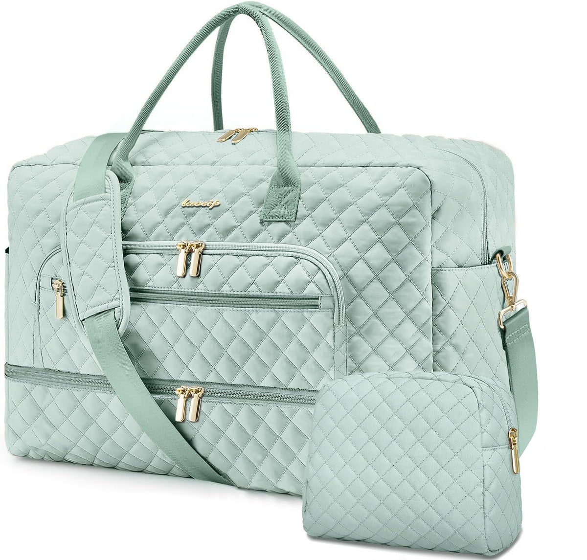 Women's Large Weekender Travel Duffle Bag with Wet Pocket