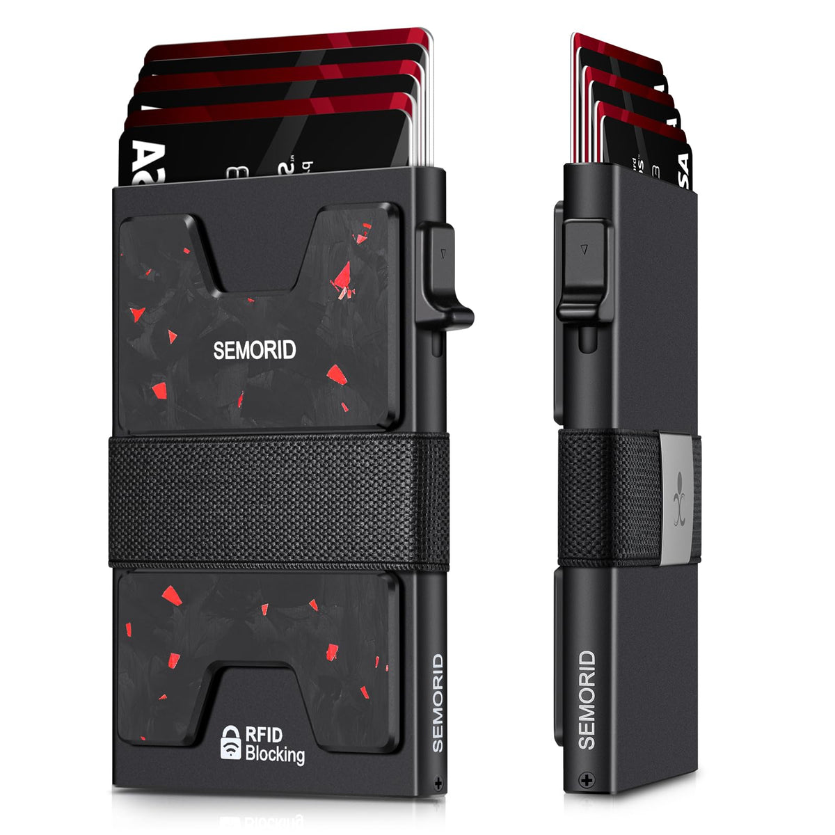 Men's Slim RFID Aluminum Pop-Up Card Holder Wallet