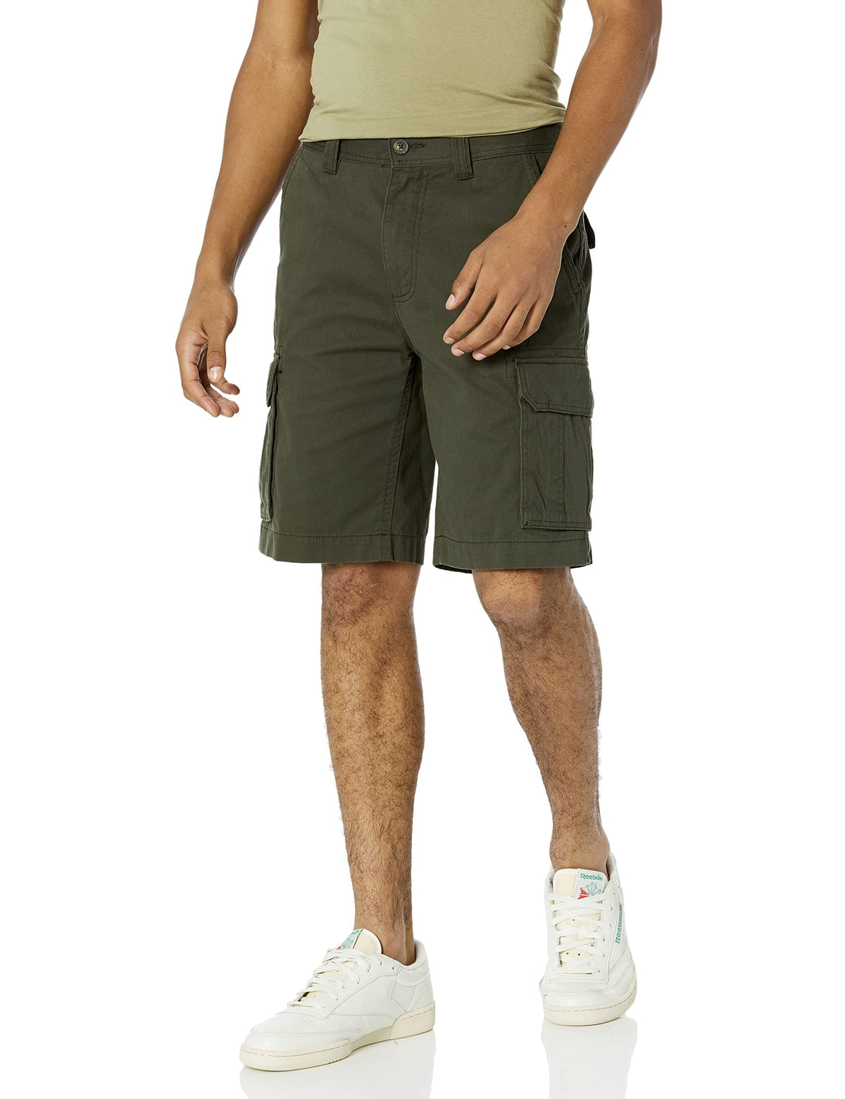 Essentials Men's 10-Inch Cotton Twill Cargo Shorts