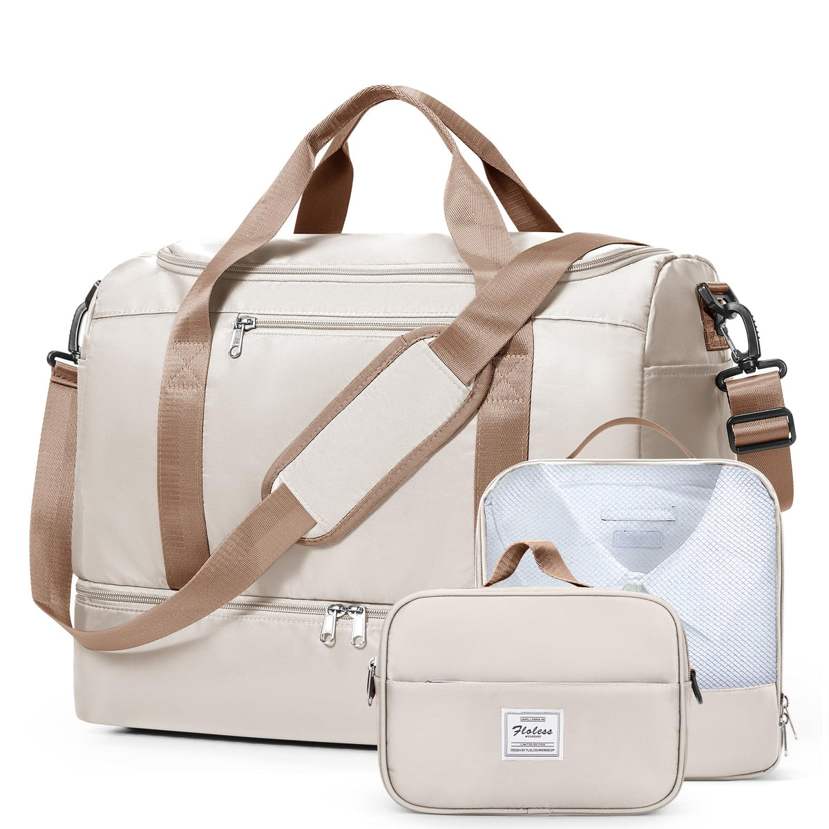 Women's Large Weekender Duffle Bag with Shoe Compartment