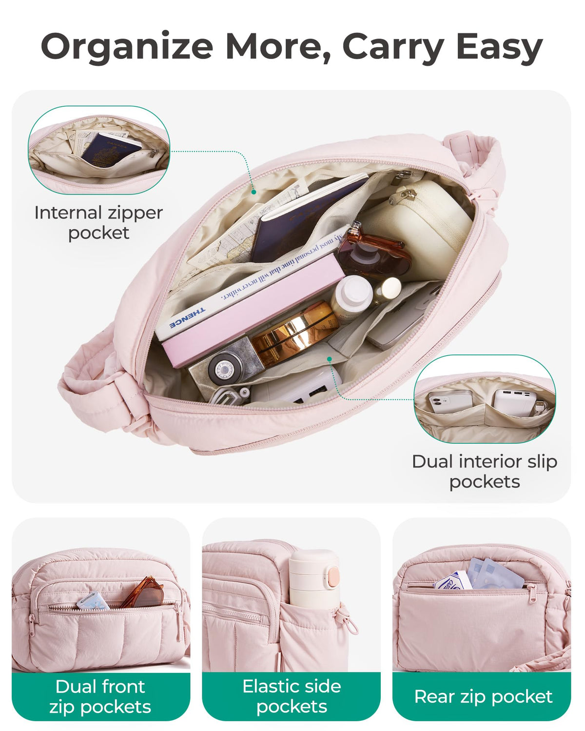 BAGSMART Women's Mini Travel Crossbody Purse Bag