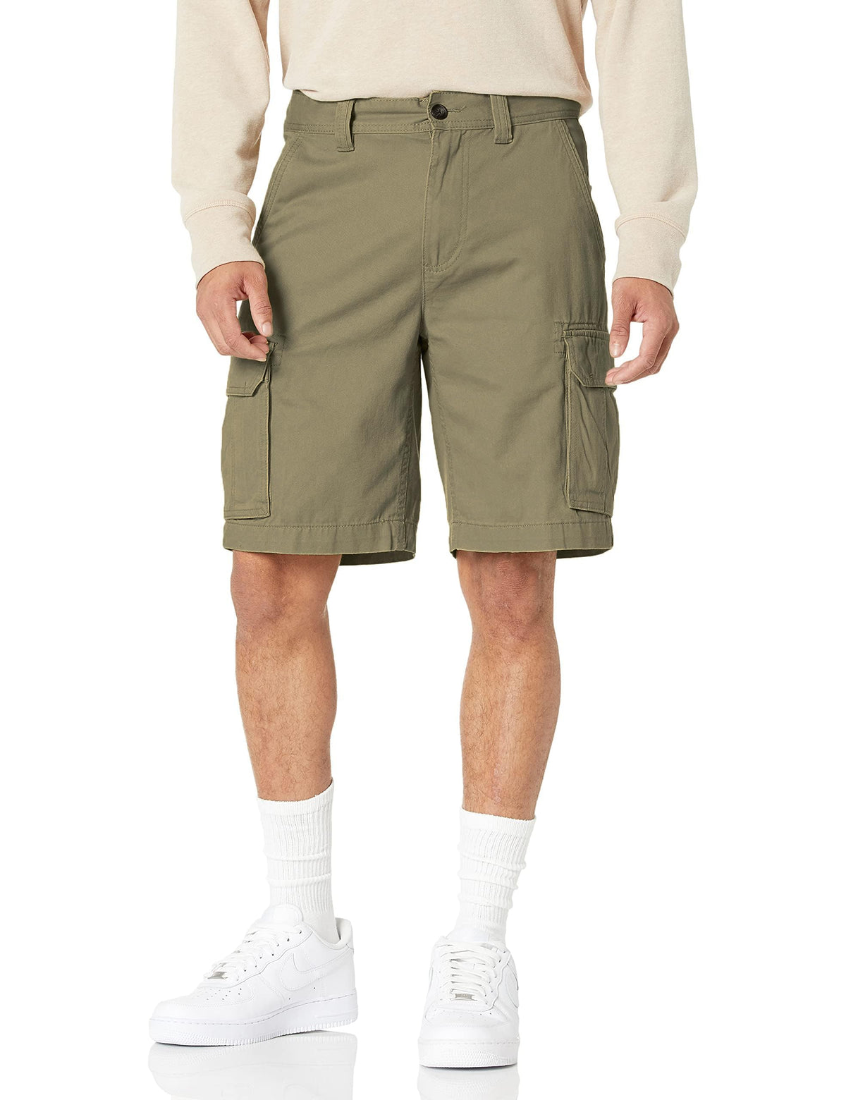 Essentials Men's 10-Inch Cotton Twill Cargo Shorts