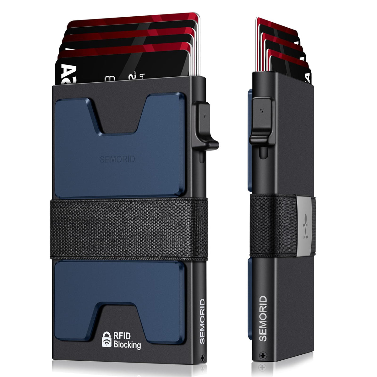 Men's Slim RFID Aluminum Pop-Up Card Holder Wallet