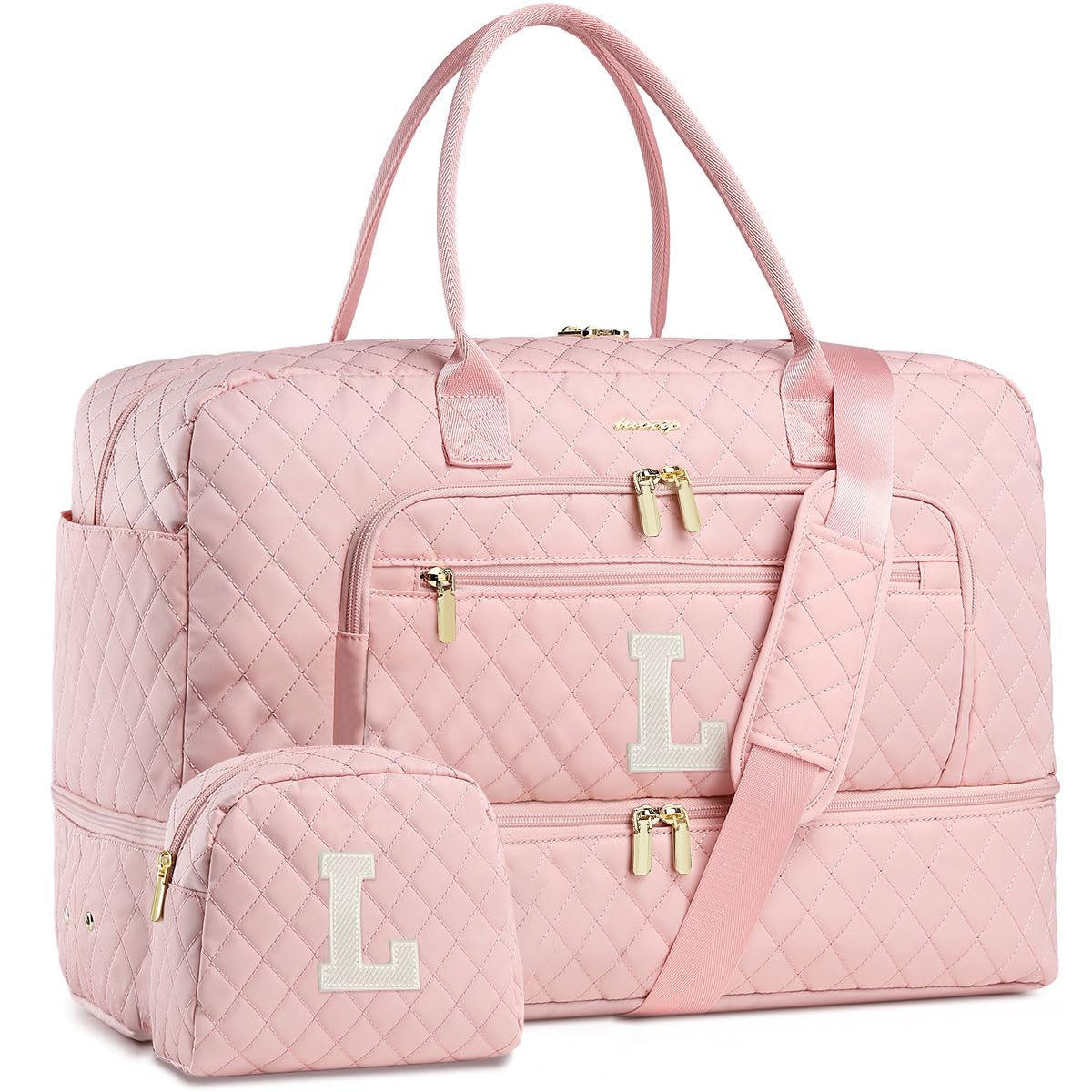 Women's Large Weekender Travel Duffle Bag with Wet Pocket