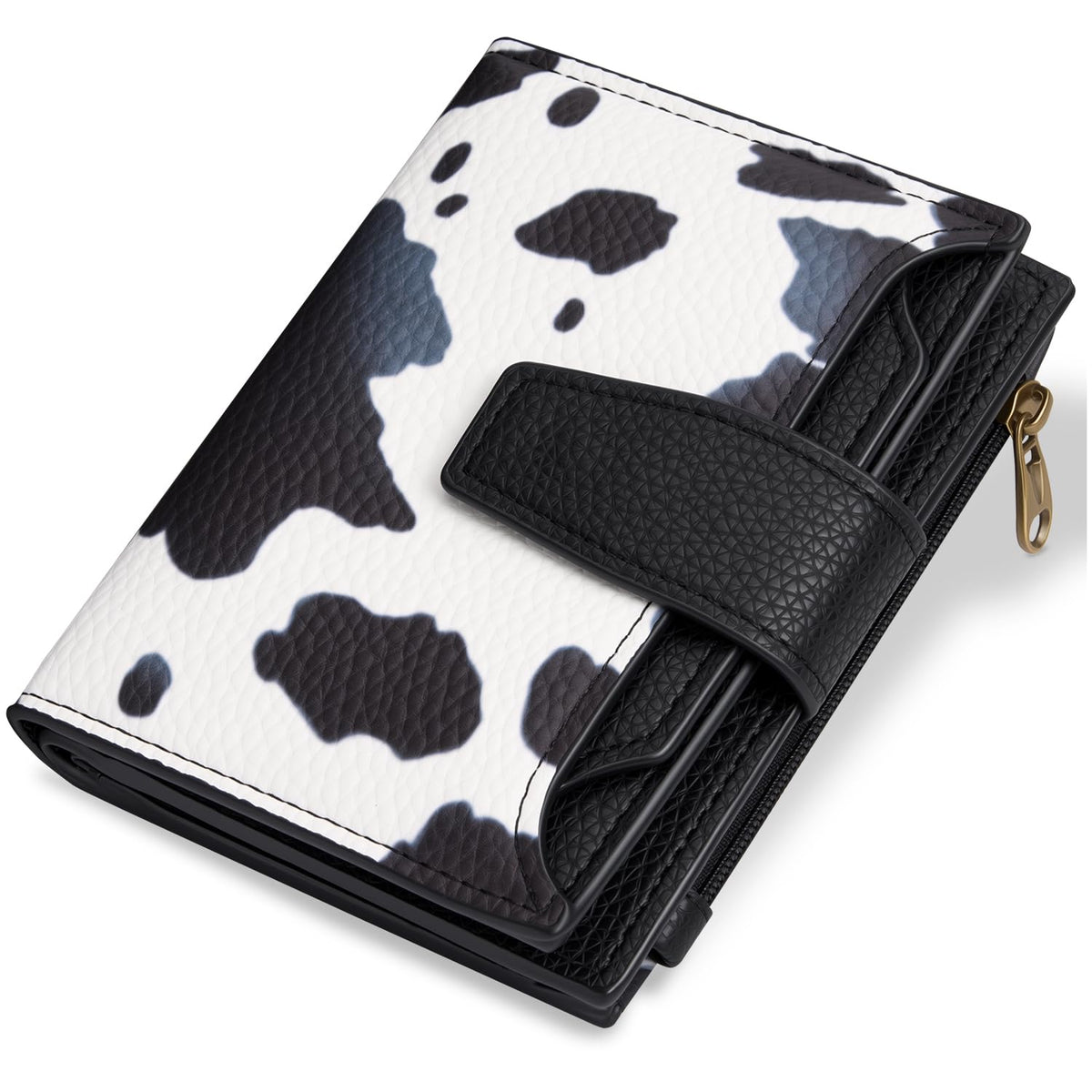 Women's Compact RFID Bifold Leather Wallet with ID Window