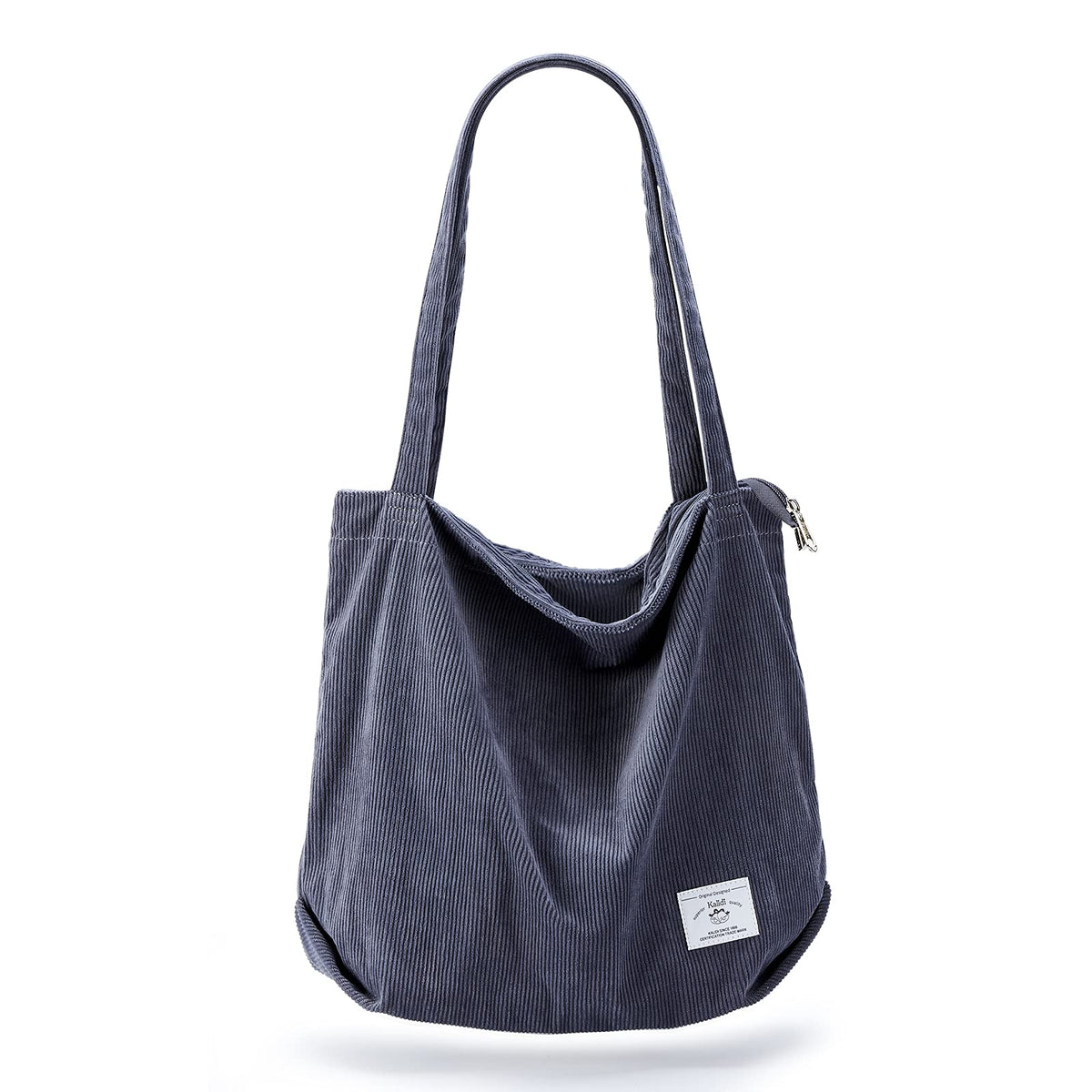 KALIDI Women's Large Corduroy Zipper Tote Shoulder Bag