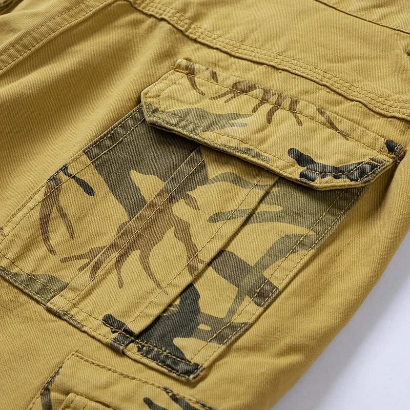 Men's Casual Cotton Cargo Jogger Shorts with Loose Fit