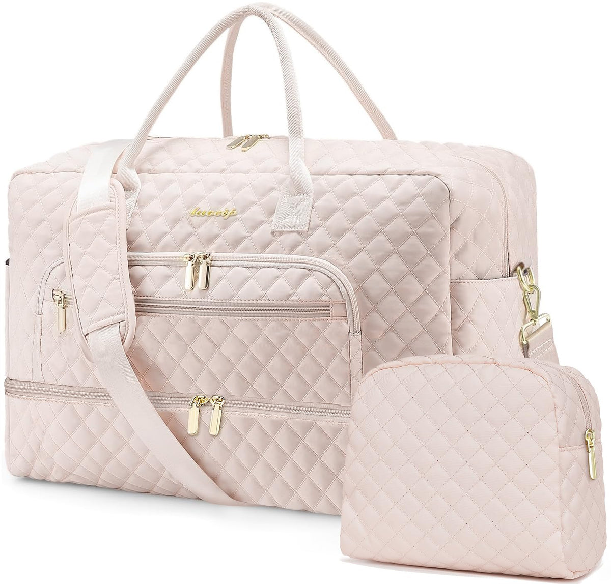 Women's Large Weekender Travel Duffle Bag with Wet Pocket