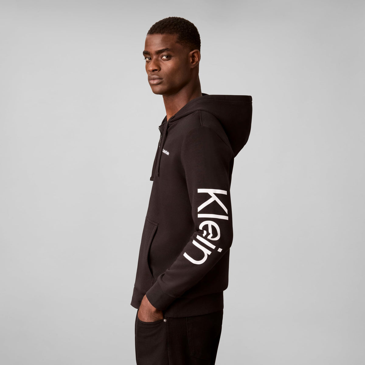 Calvin Klein Men's Travel Logo Full-Zip Hoodie