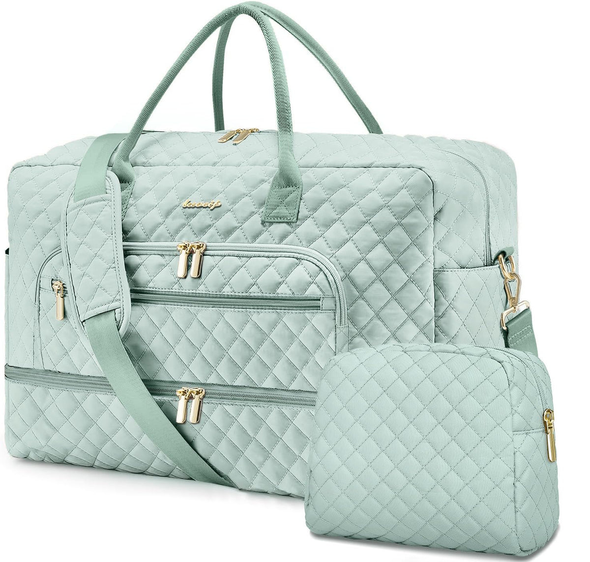 Women's Large Weekender Travel Duffle Bag with Wet Pocket