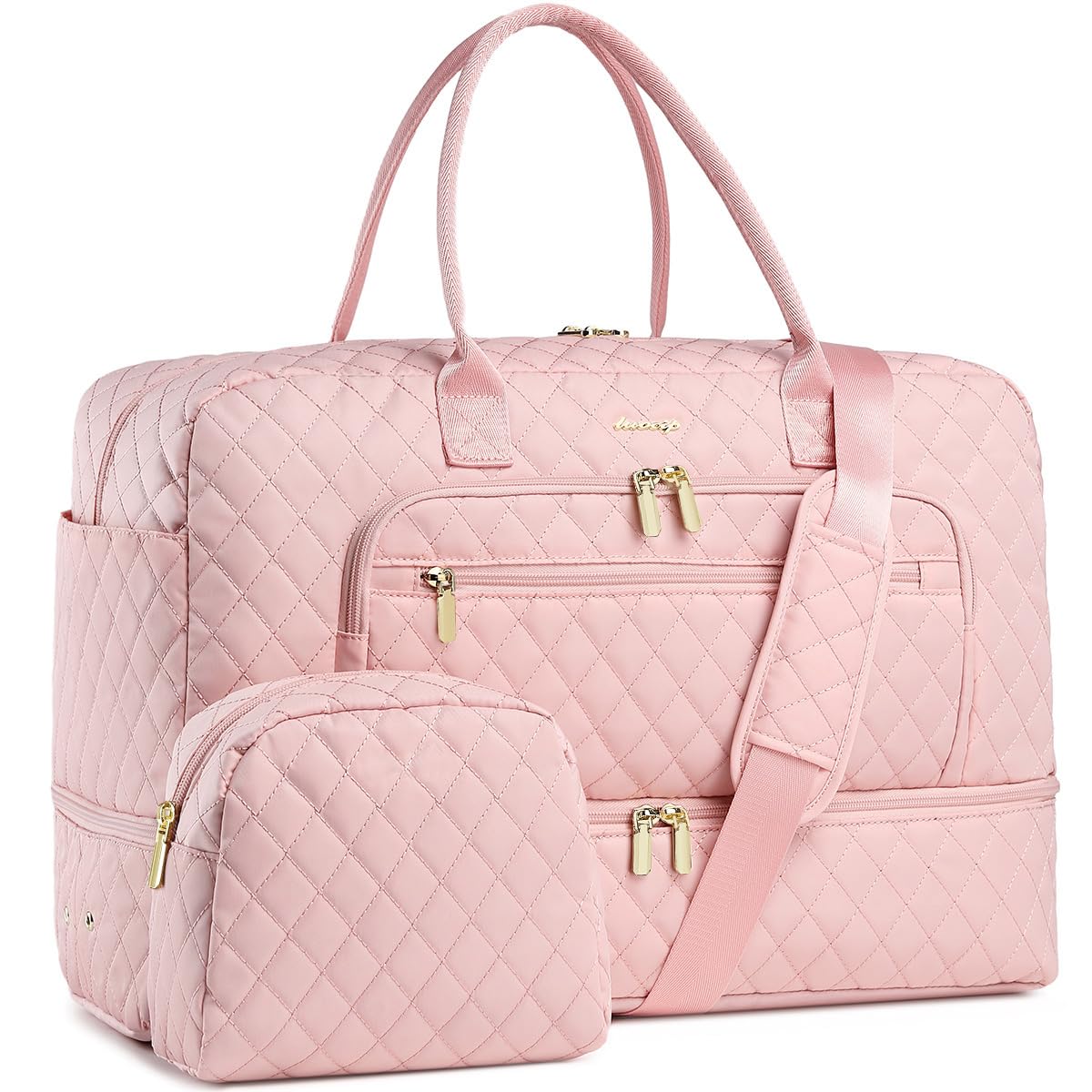 Women's Large Weekender Travel Duffle Bag with Wet Pocket