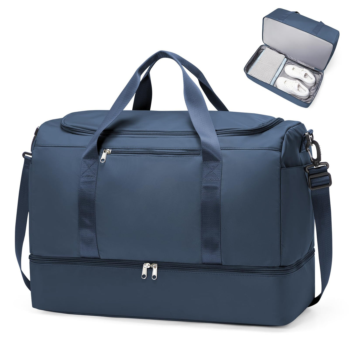 Women's Large Weekender Duffle Bag with Shoe Compartment