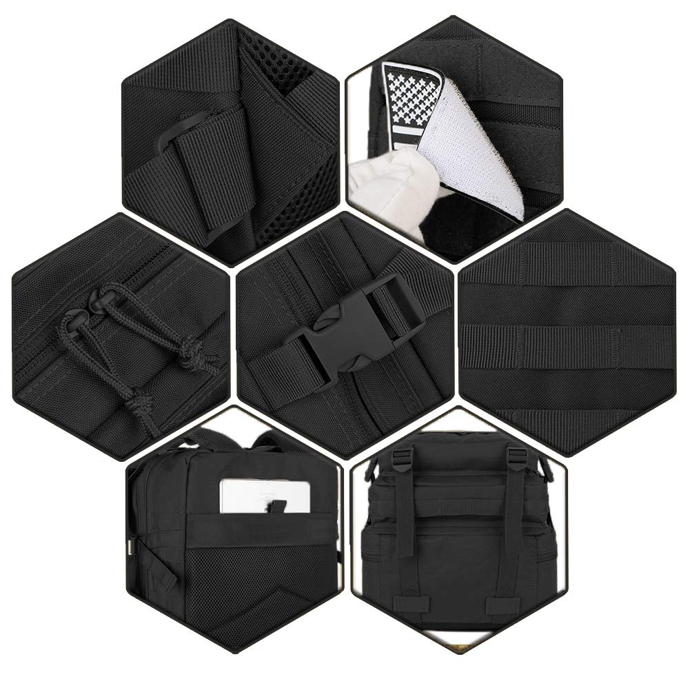 QT&QY 45L Military Tactical MOLLE Hiking Backpack