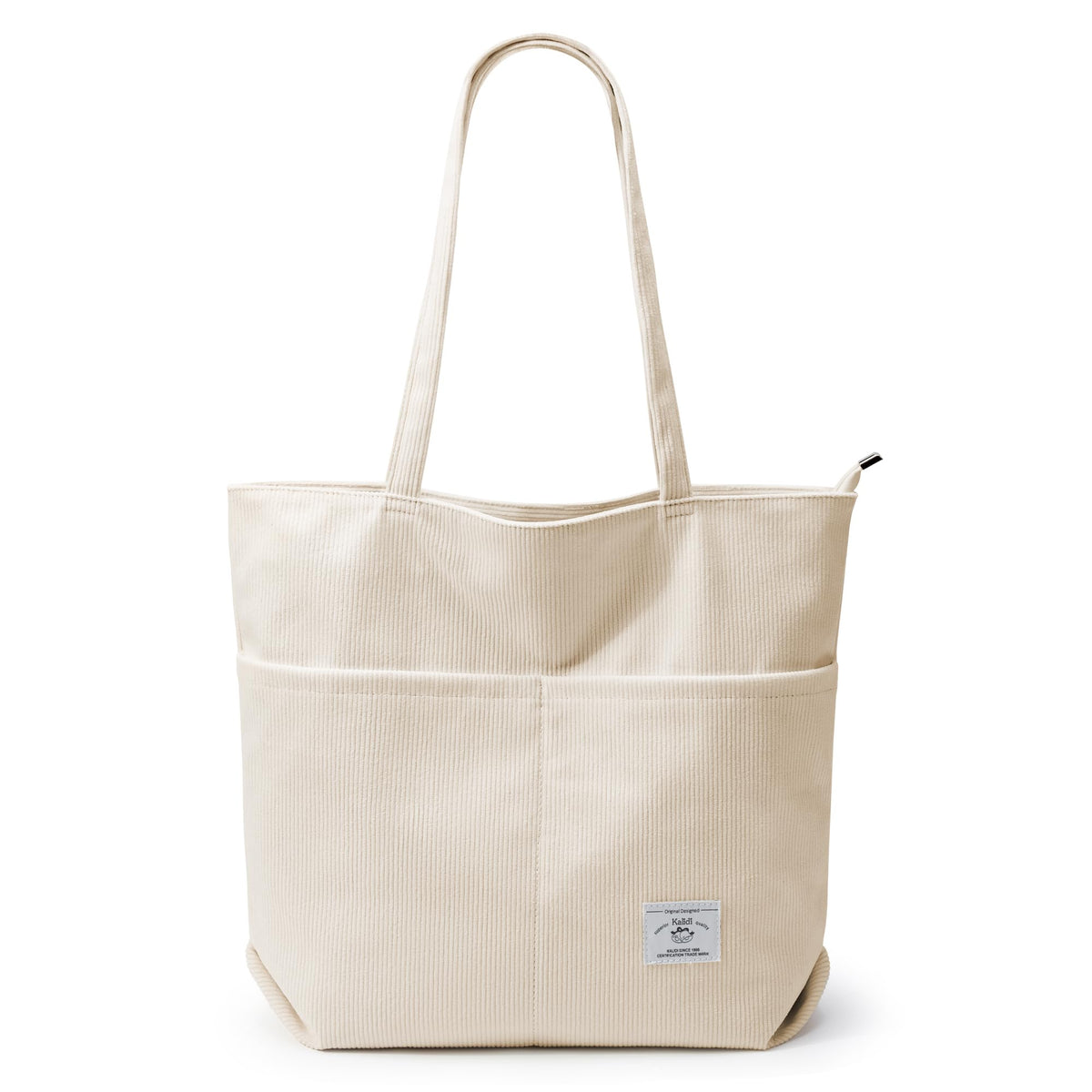 KALIDI Women's Large Corduroy Zipper Tote Shoulder Bag