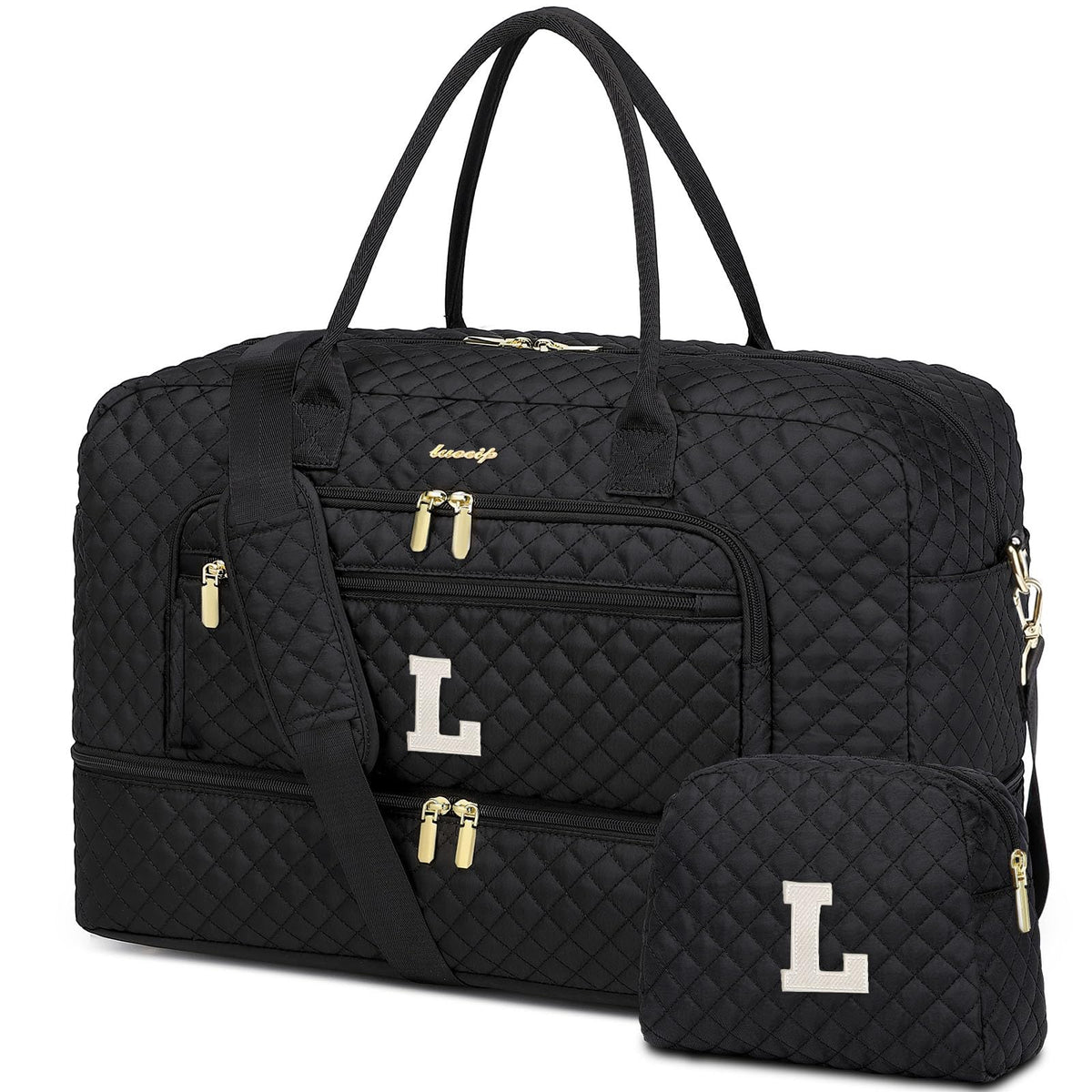 Women's Large Weekender Travel Duffle Bag with Wet Pocket