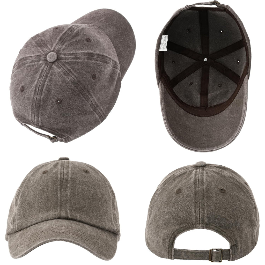 Washed Cotton Adjustable Dad Baseball Caps 3-Pack