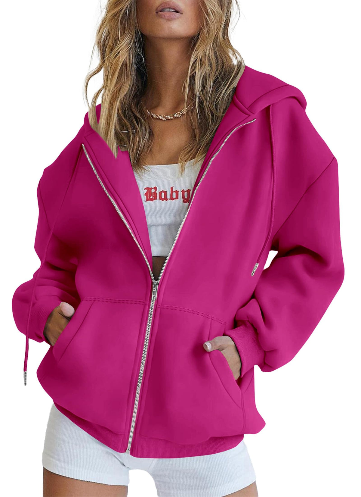 PRETTYGARDEN Women's Fall Zip-Up Hoodie Sweatshirt