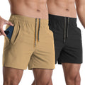 Lempue Men's 5-Inch Athletic Workout Shorts 2-Pack