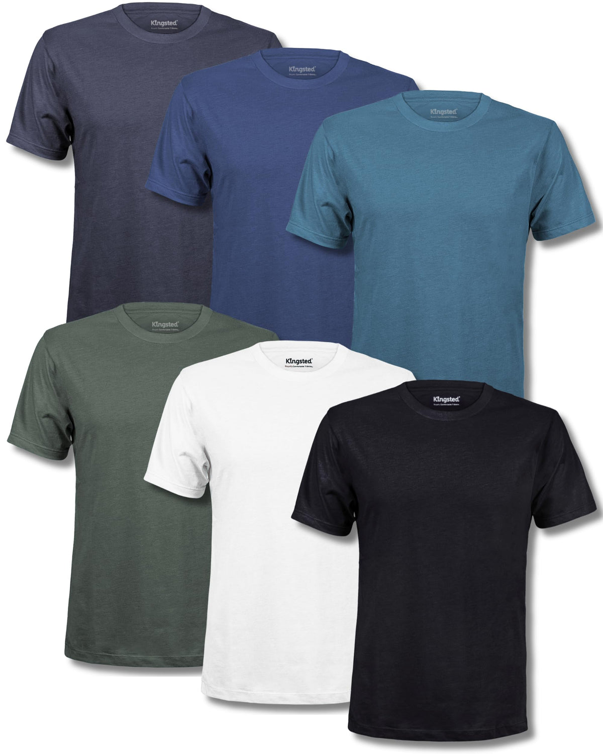 Kingsted Men's Classic Fit Soft Cotton Blend T-Shirts