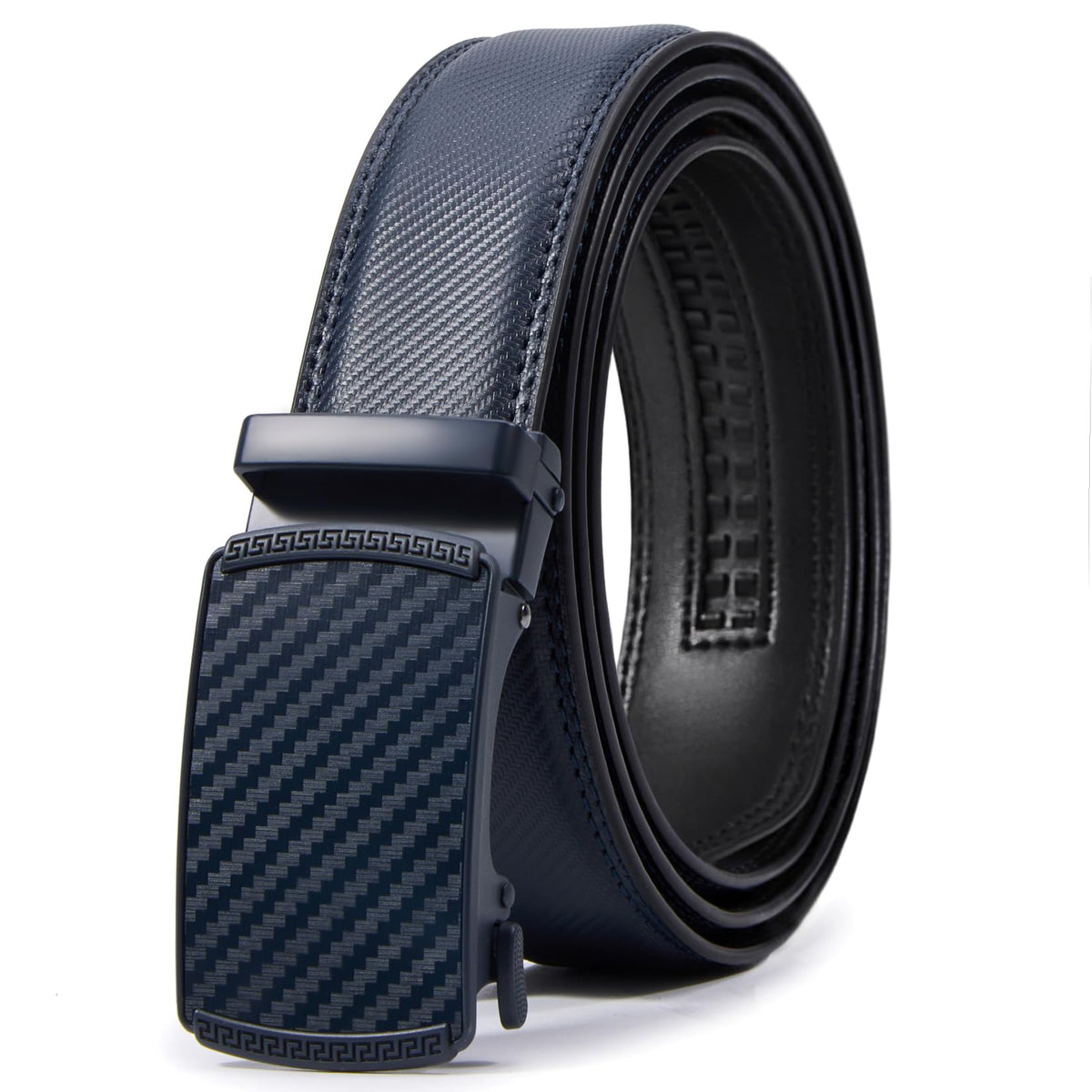 Men's Leather Ratchet Belt for Dress and Casual Wear