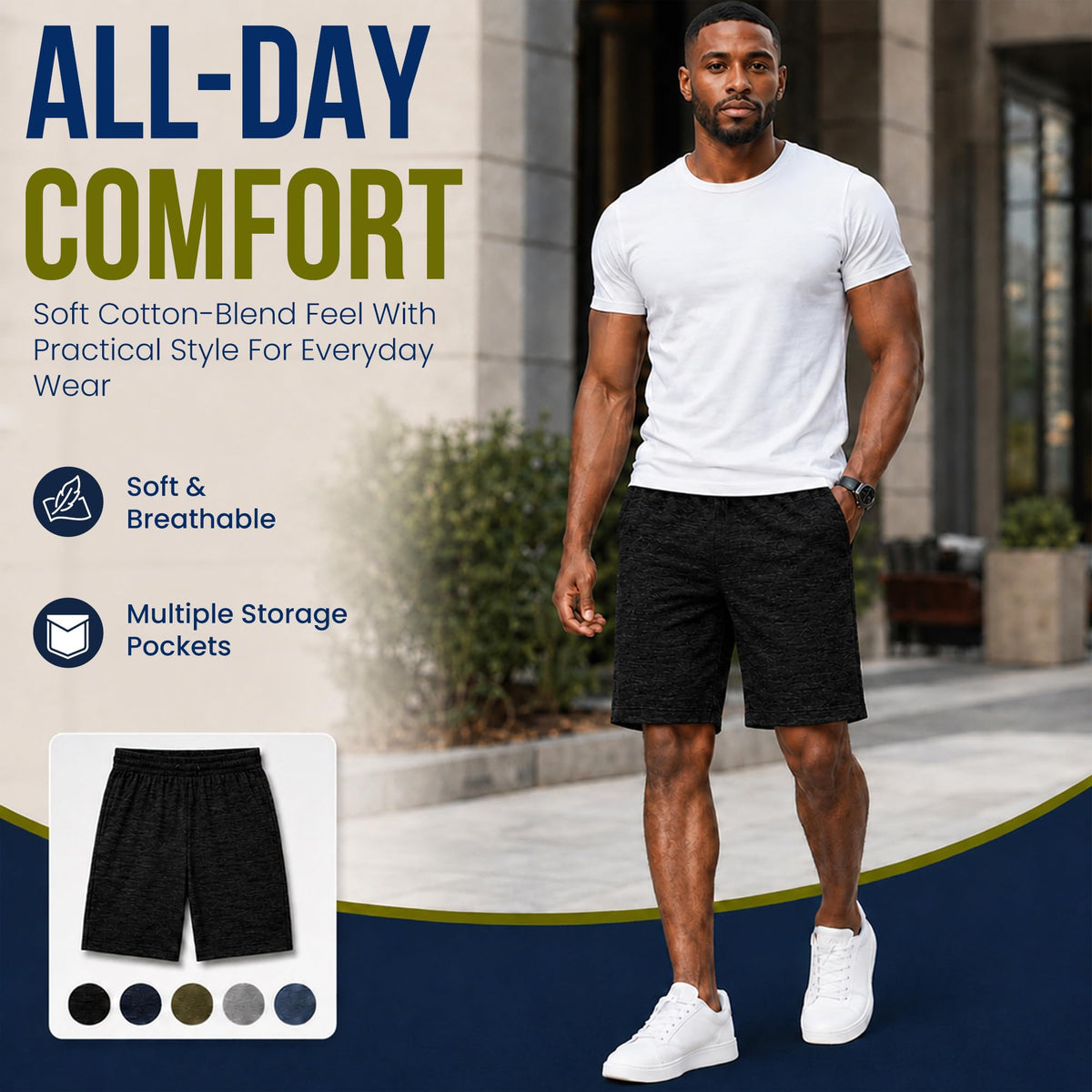 BILLIONHATS Men's Regular Shorts Assorted Sizes 54-Pack