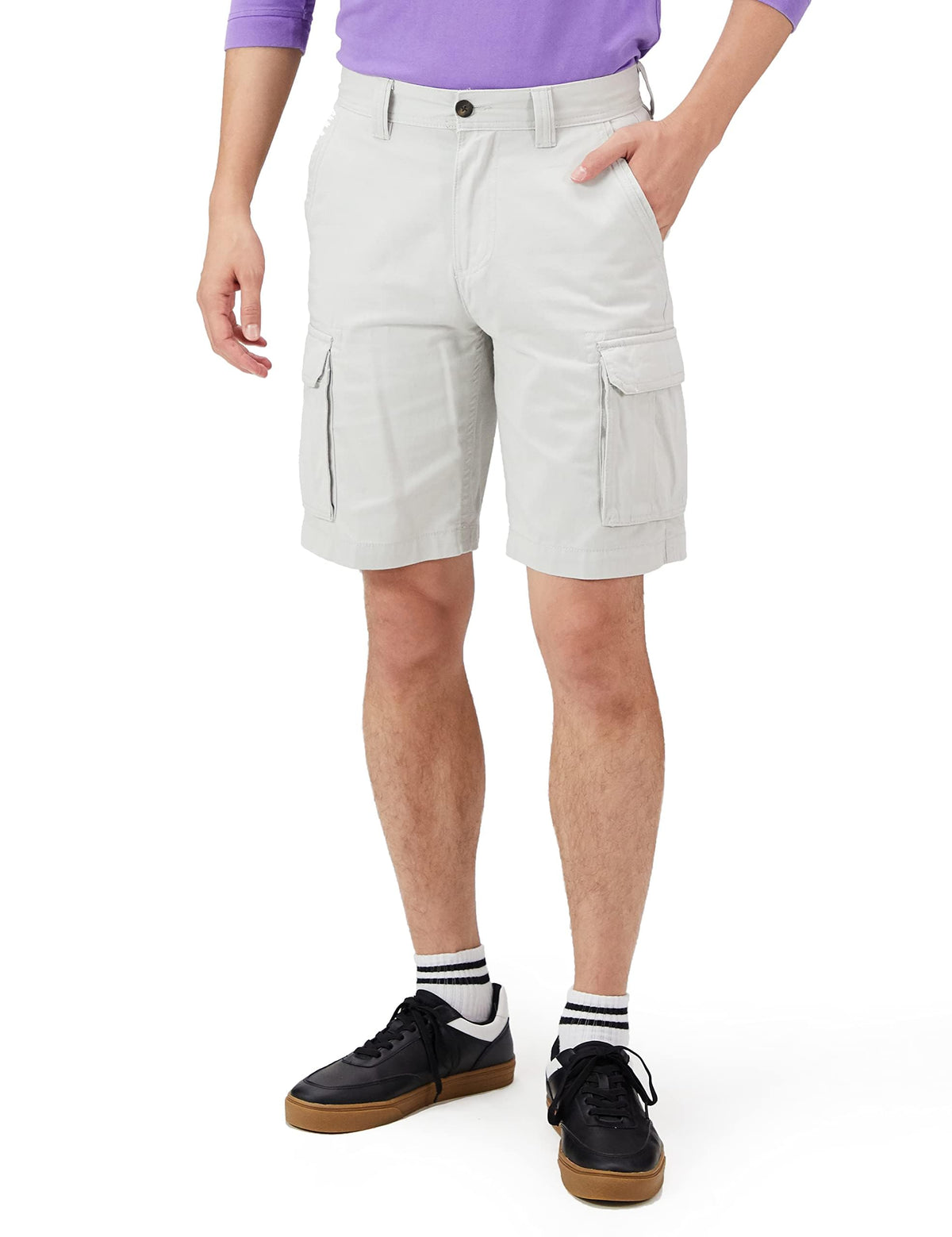 Essentials Men's 10-Inch Cotton Twill Cargo Shorts