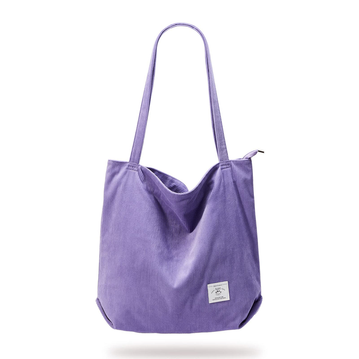 KALIDI Women's Large Corduroy Zipper Tote Shoulder Bag