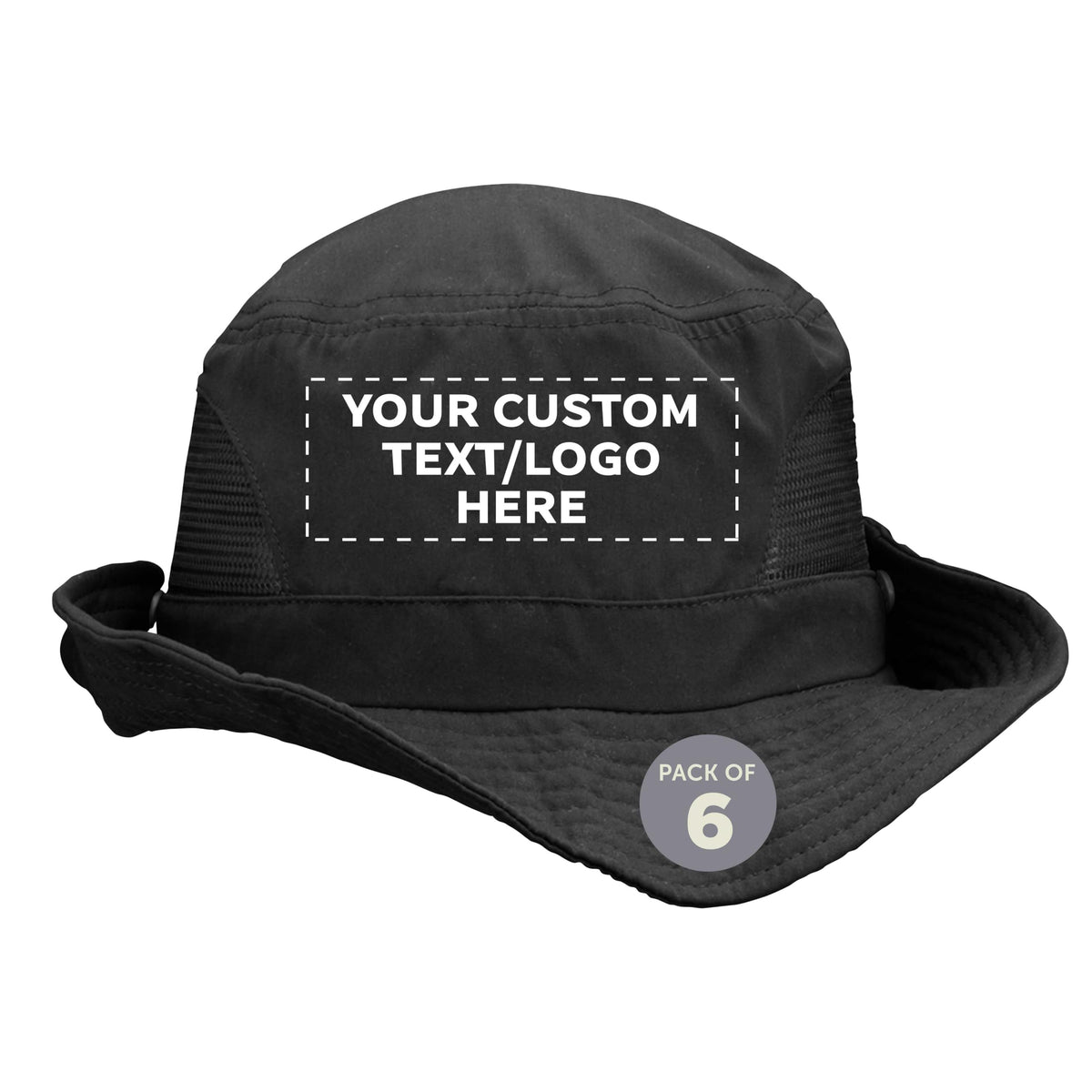 Unisex Custom Embroidered Mesh Bucket Hat Set