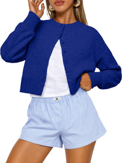Trendy Queen Women's Cropped Fall Cardigan Sweater