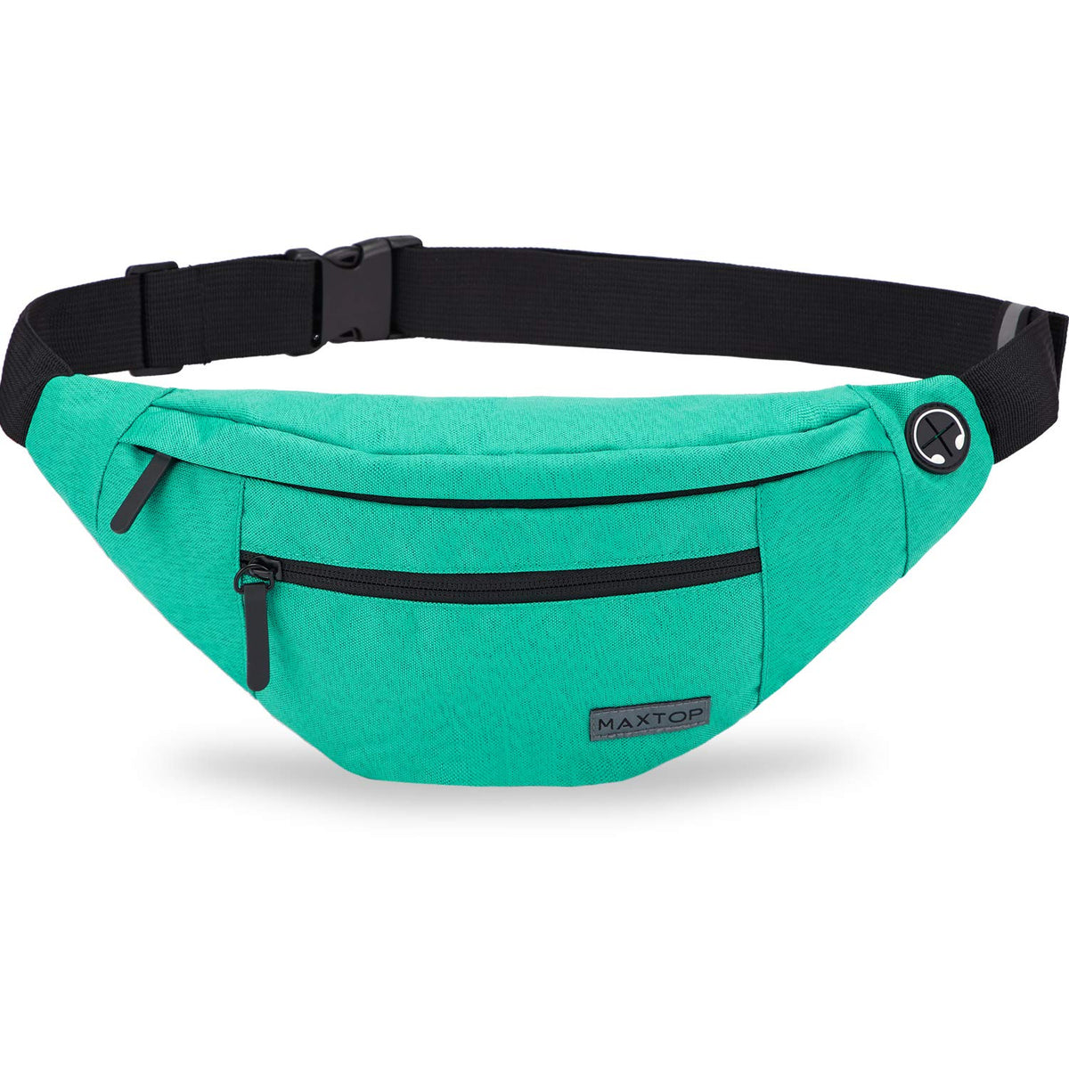 MAXTOP Unisex Large Crossbody Fanny Pack with 4 Zipper Pockets