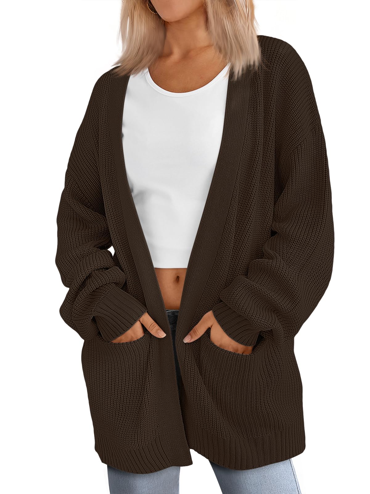 LILLUSORY Women's Oversized Fall Cardigan Sweater