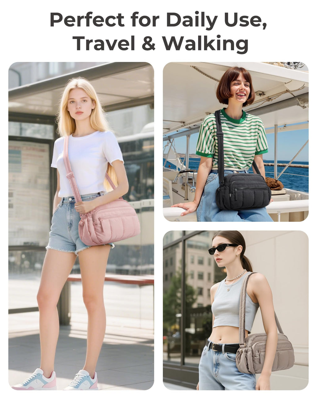 BAGSMART Women's Mini Travel Crossbody Purse Bag