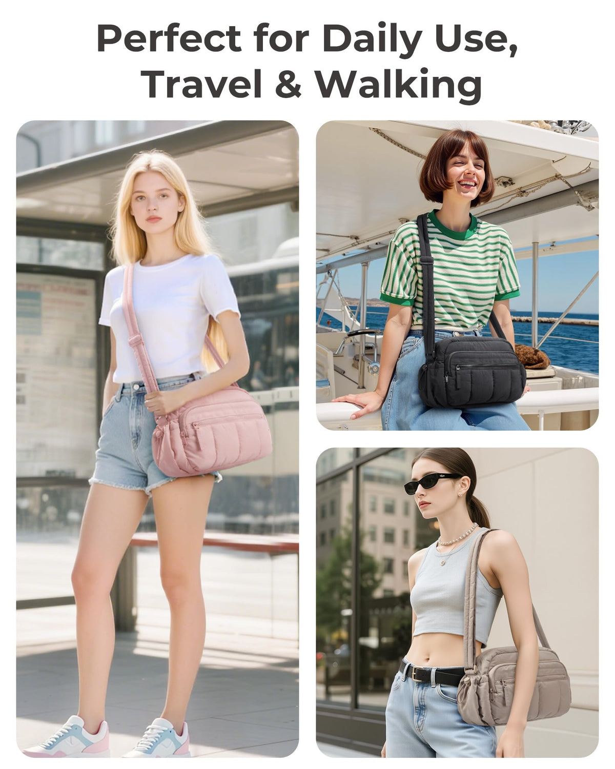 BAGSMART Women's Mini Travel Crossbody Purse Bag