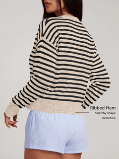 Trendy Queen Women's Cropped Fall Cardigan Sweater