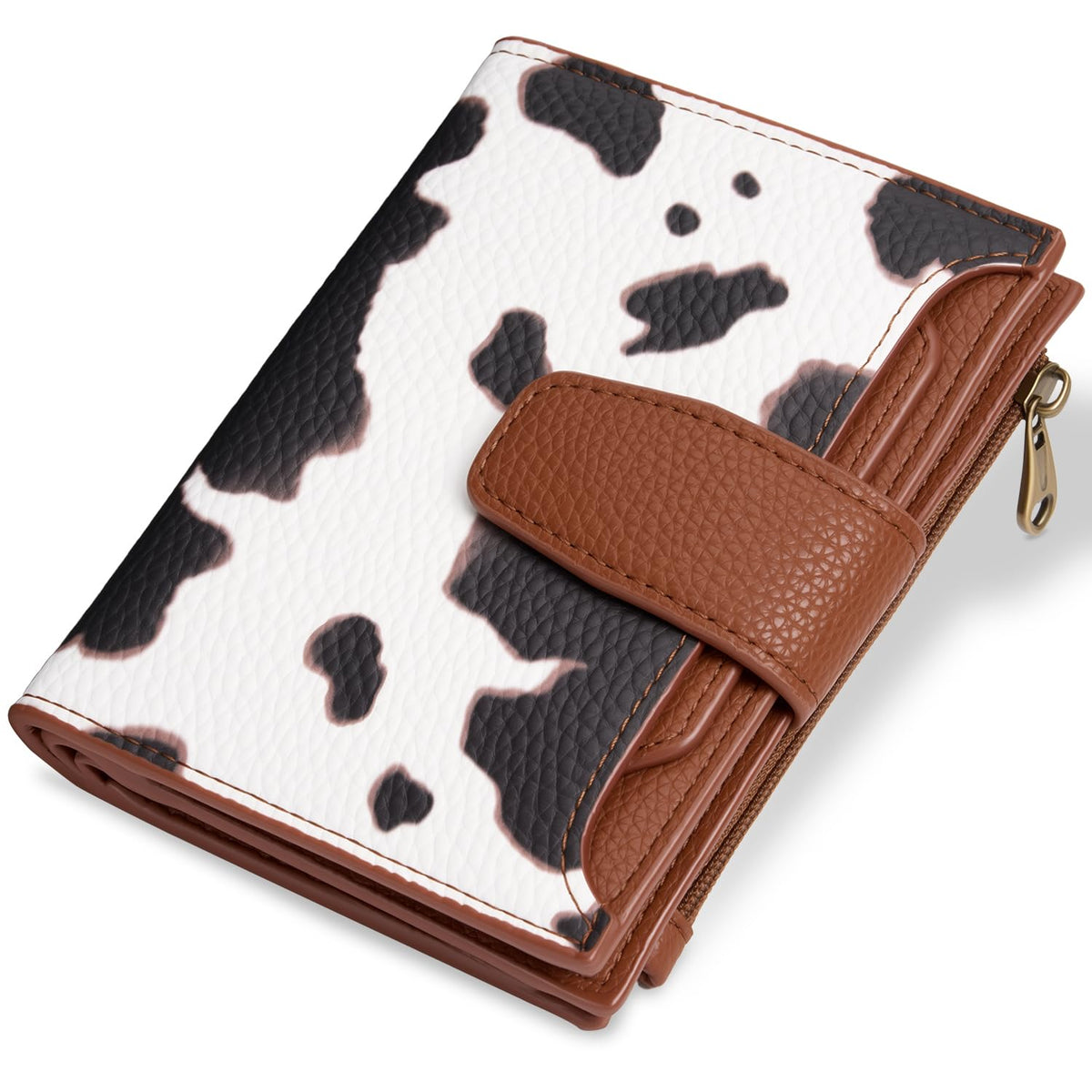 Women's Compact RFID Bifold Leather Wallet with ID Window