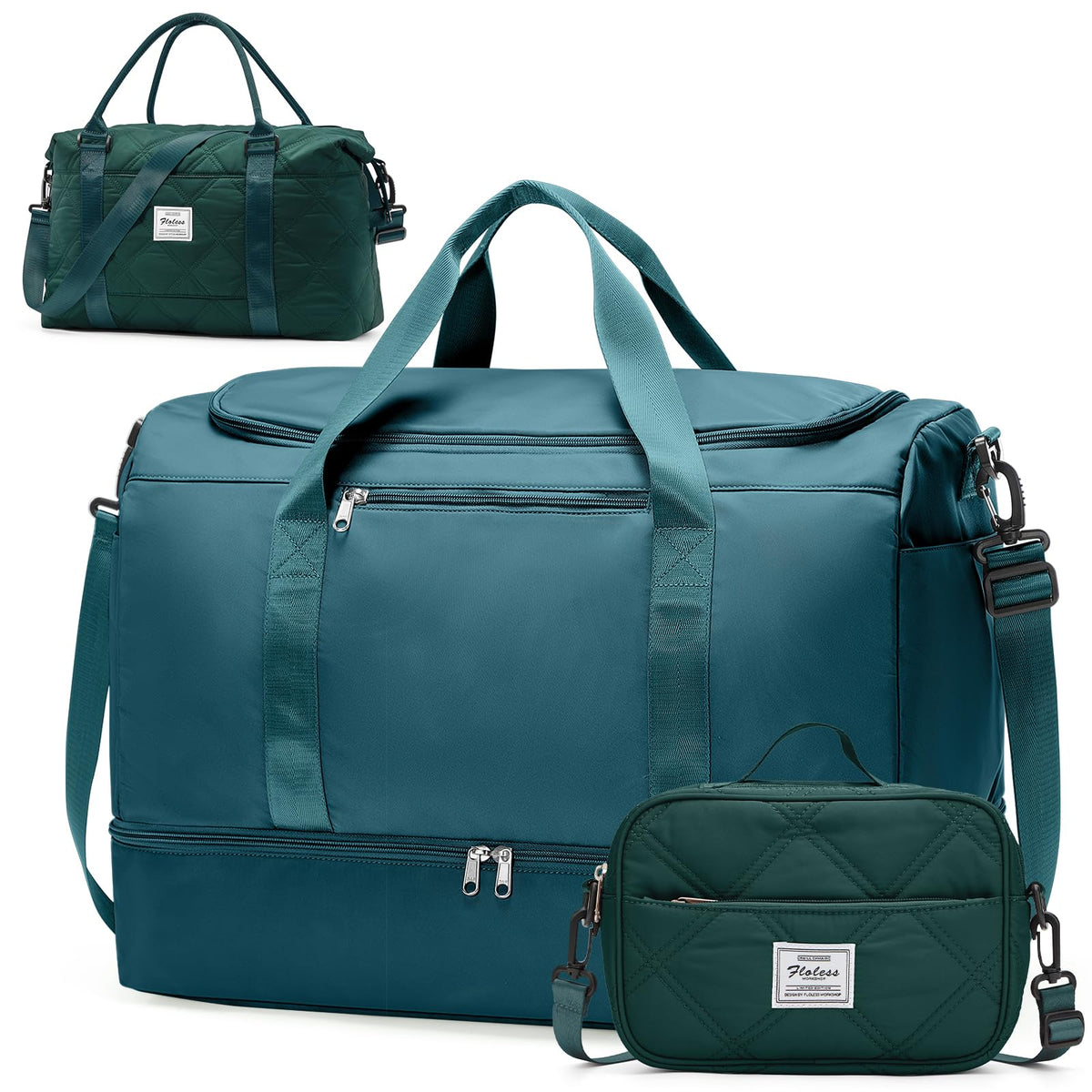Women's Large Weekender Duffle Bag with Shoe Compartment
