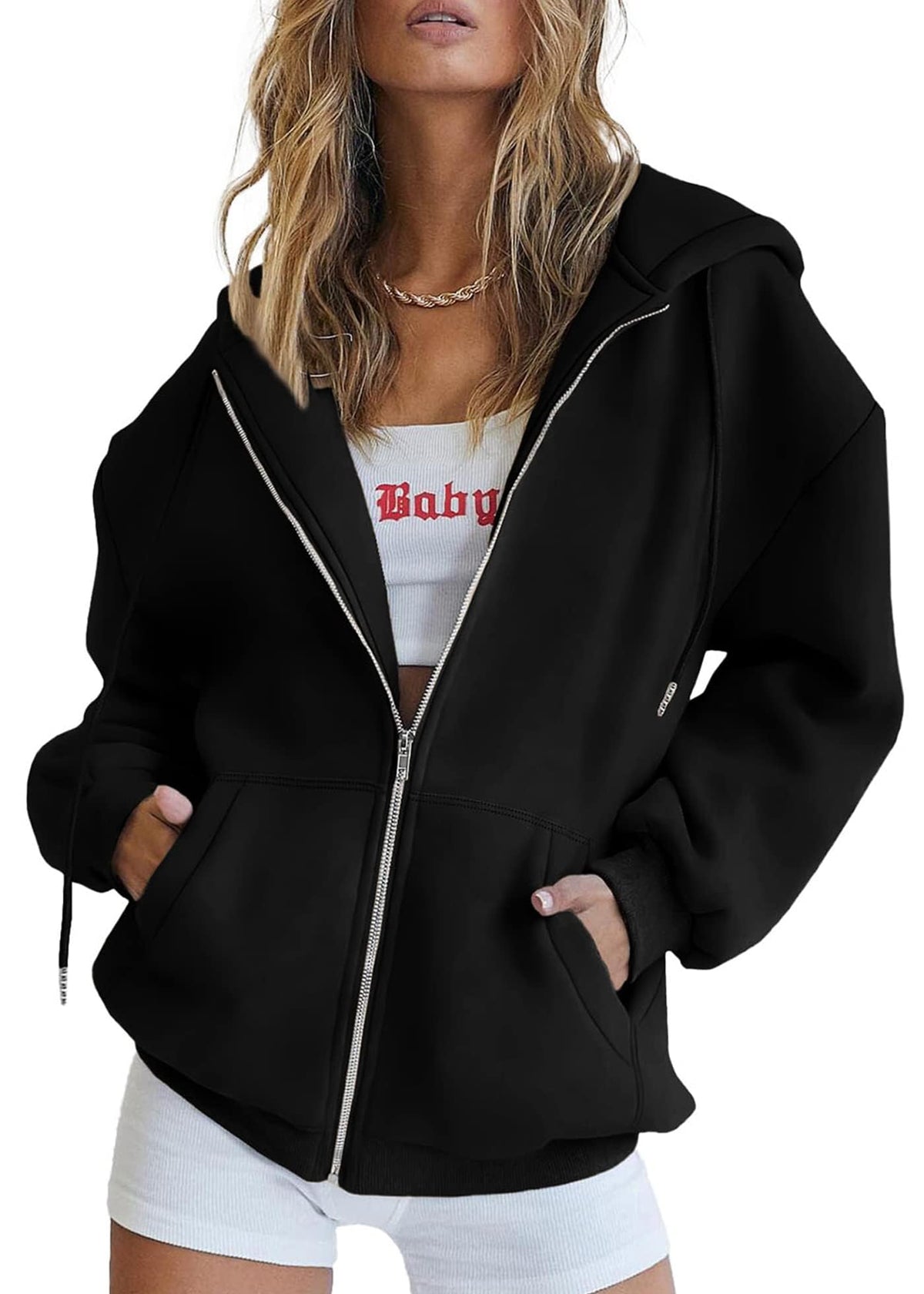 PRETTYGARDEN Women's Fall Zip-Up Hoodie Sweatshirt