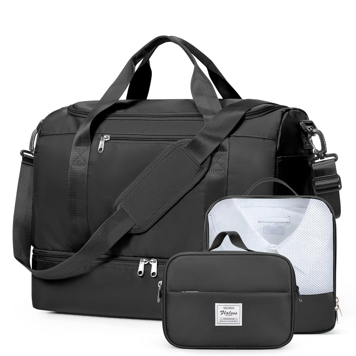 Women's Large Weekender Duffle Bag with Shoe Compartment