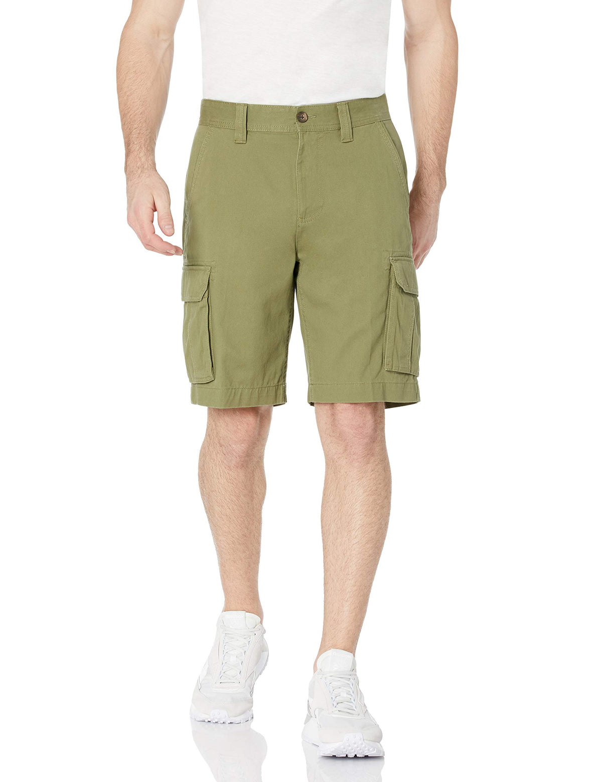 Essentials Men's 10-Inch Cotton Twill Cargo Shorts