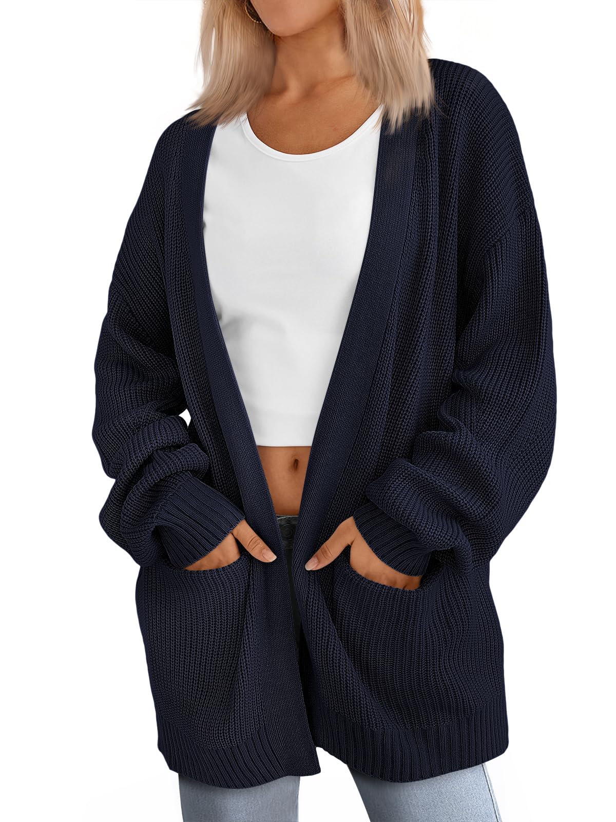 LILLUSORY Women's Oversized Fall Cardigan Sweater