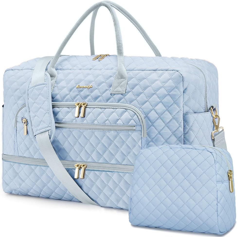 Women's Large Weekender Travel Duffle Bag with Wet Pocket